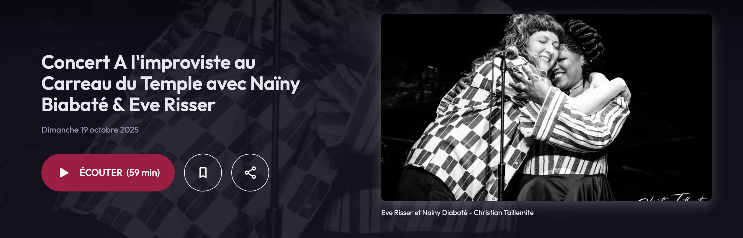 podcast France Musique Naïny Diabaté et Eve Risser